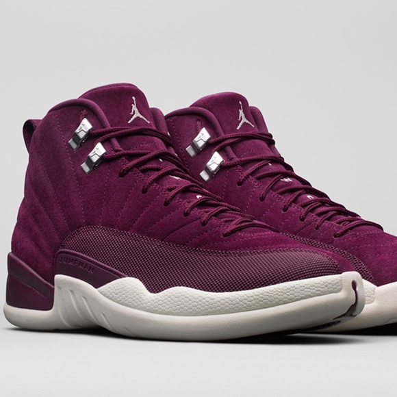 burgundy and white 12s